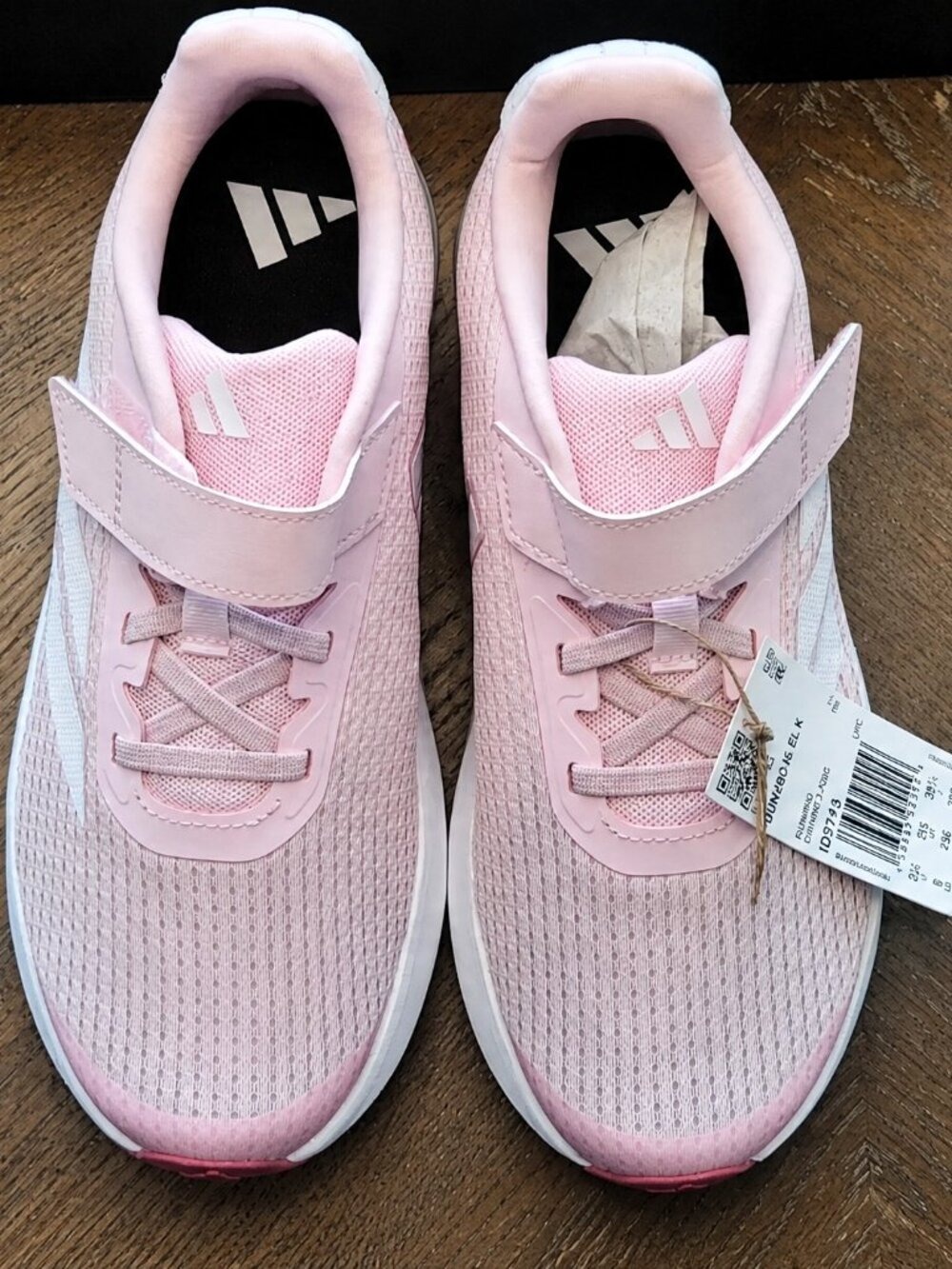 🏷️ NWT Adidas Duramo SL EL K Kids Running Shoes: Pink, Youth Size 6 (Big Kid)